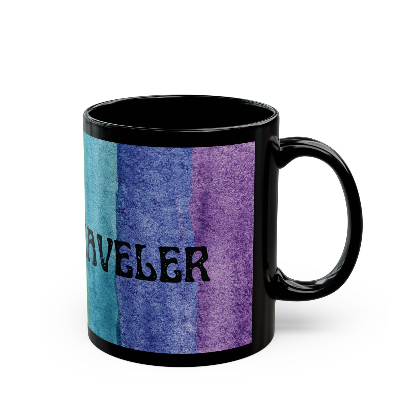 "Solo Traveler" black coffee mug