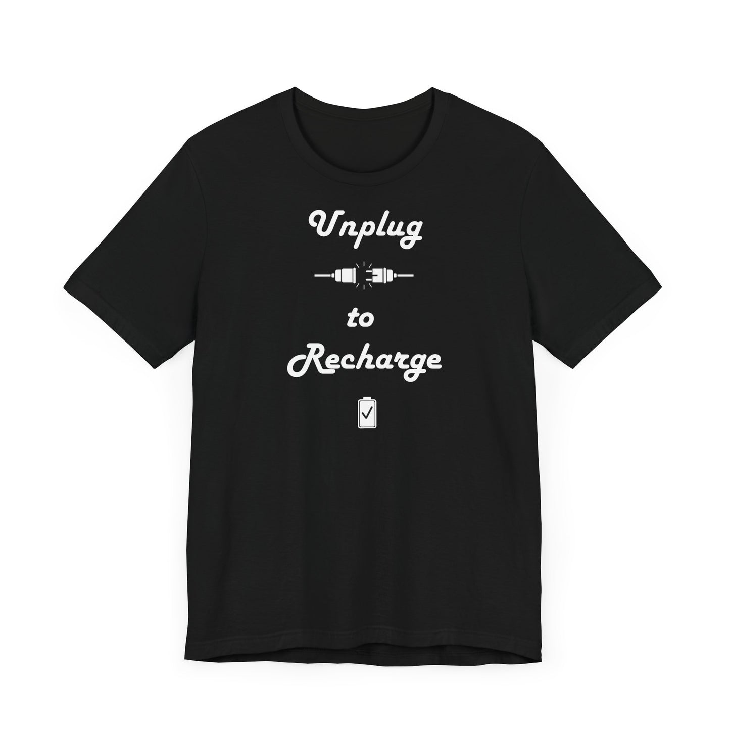 "Unplug to Recharge" Premium unisex jersey T-Shirt