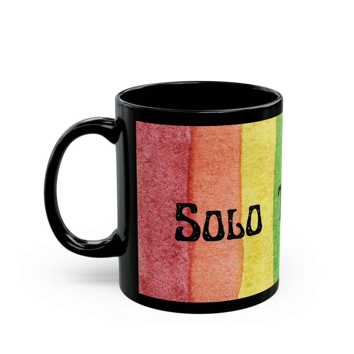"Solo Traveler" black coffee mug