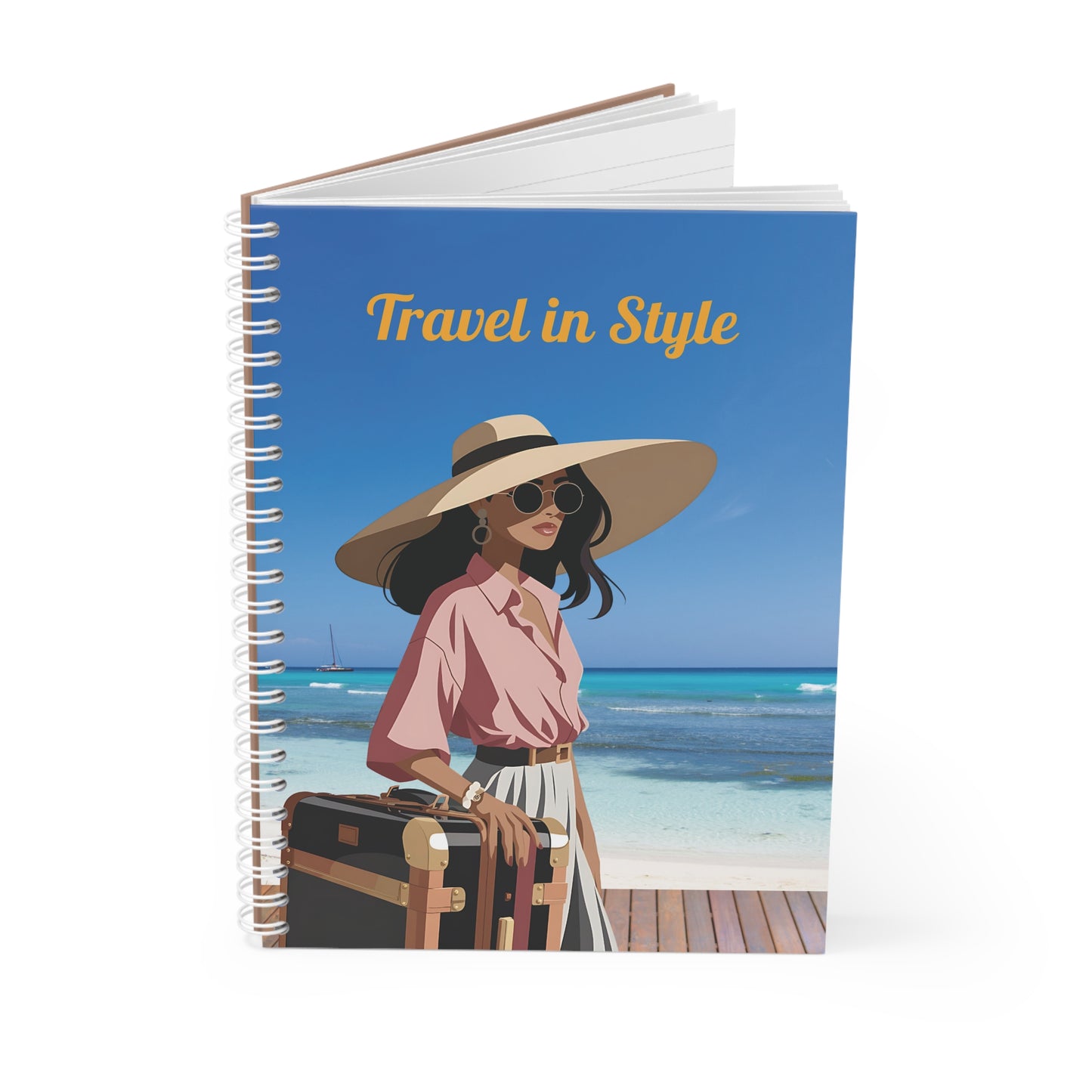 "Travel in Style" spiral notebook