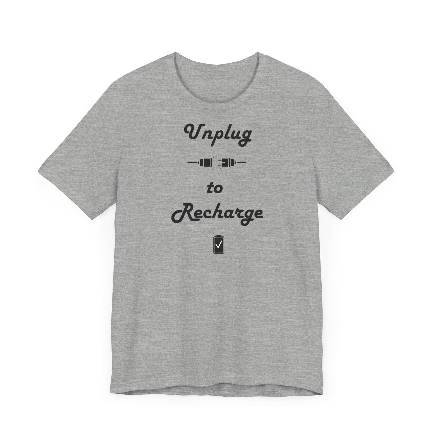 "Unplug to Recharge" Premium unisex jersey T-Shirt