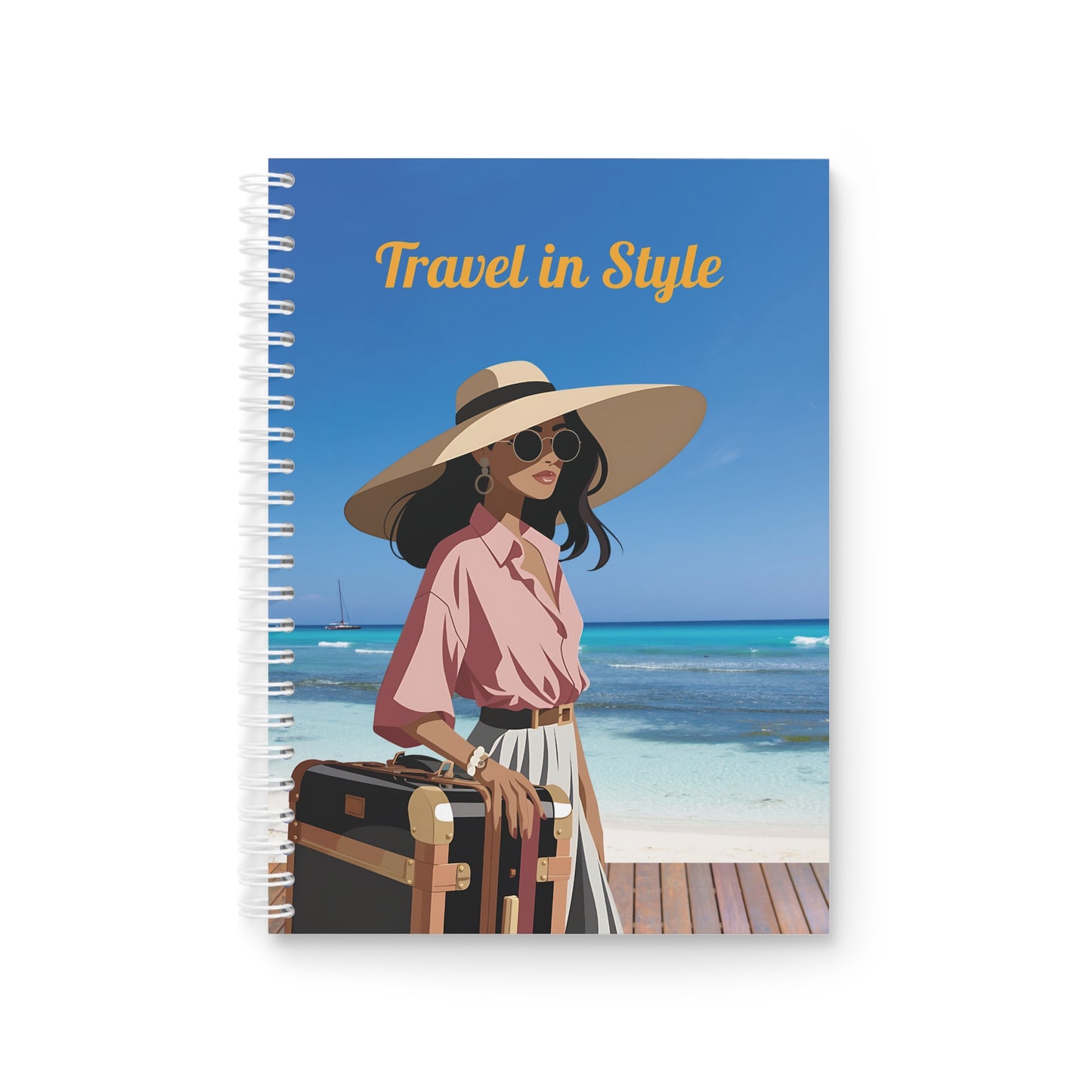 "Travel in Style" spiral notebook