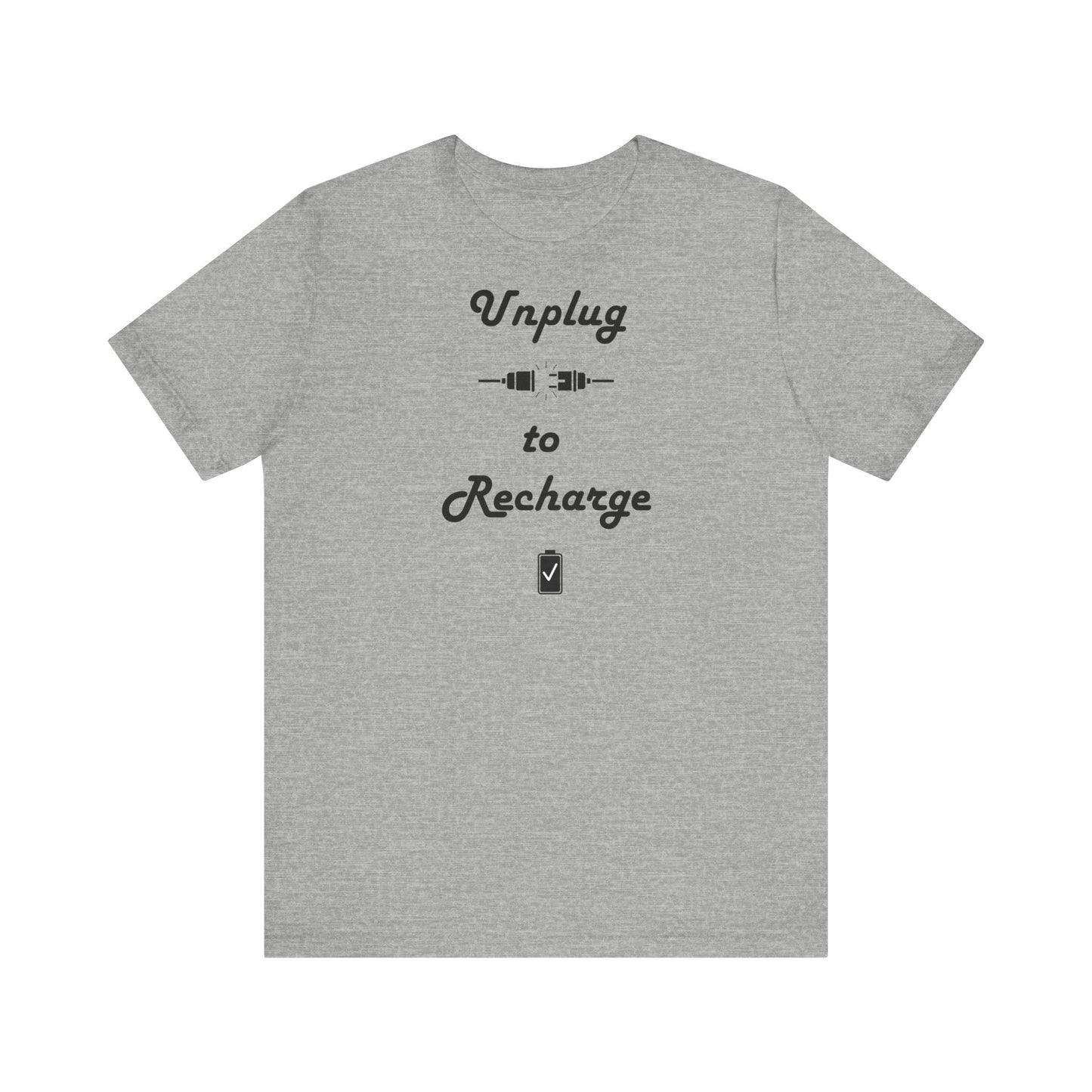 "Unplug to Recharge" Premium unisex jersey T-Shirt