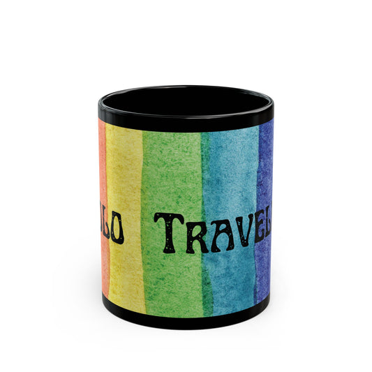 "Solo Traveler" black coffee mug
