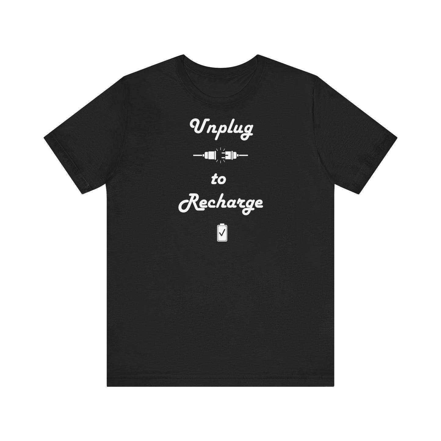 "Unplug to Recharge" Premium unisex jersey T-Shirt