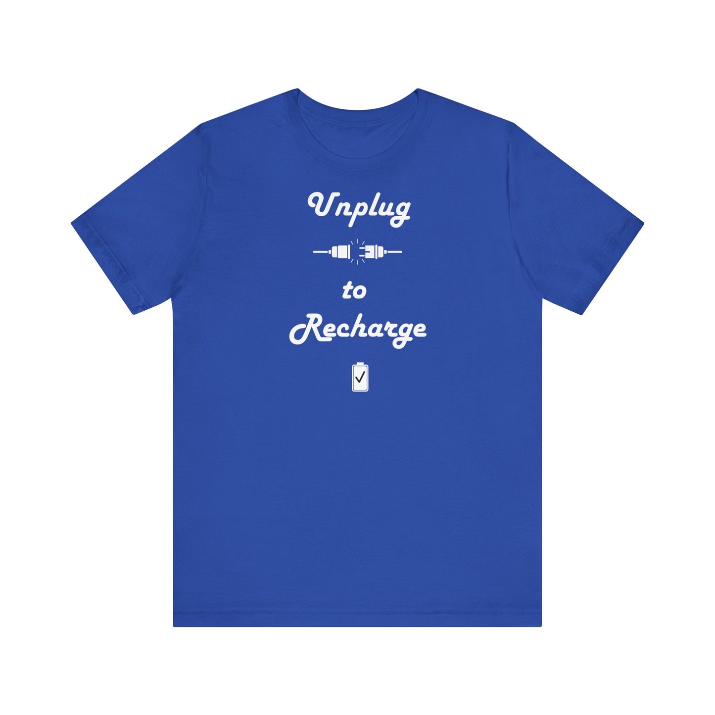 "Unplug to Recharge" Premium unisex jersey T-Shirt