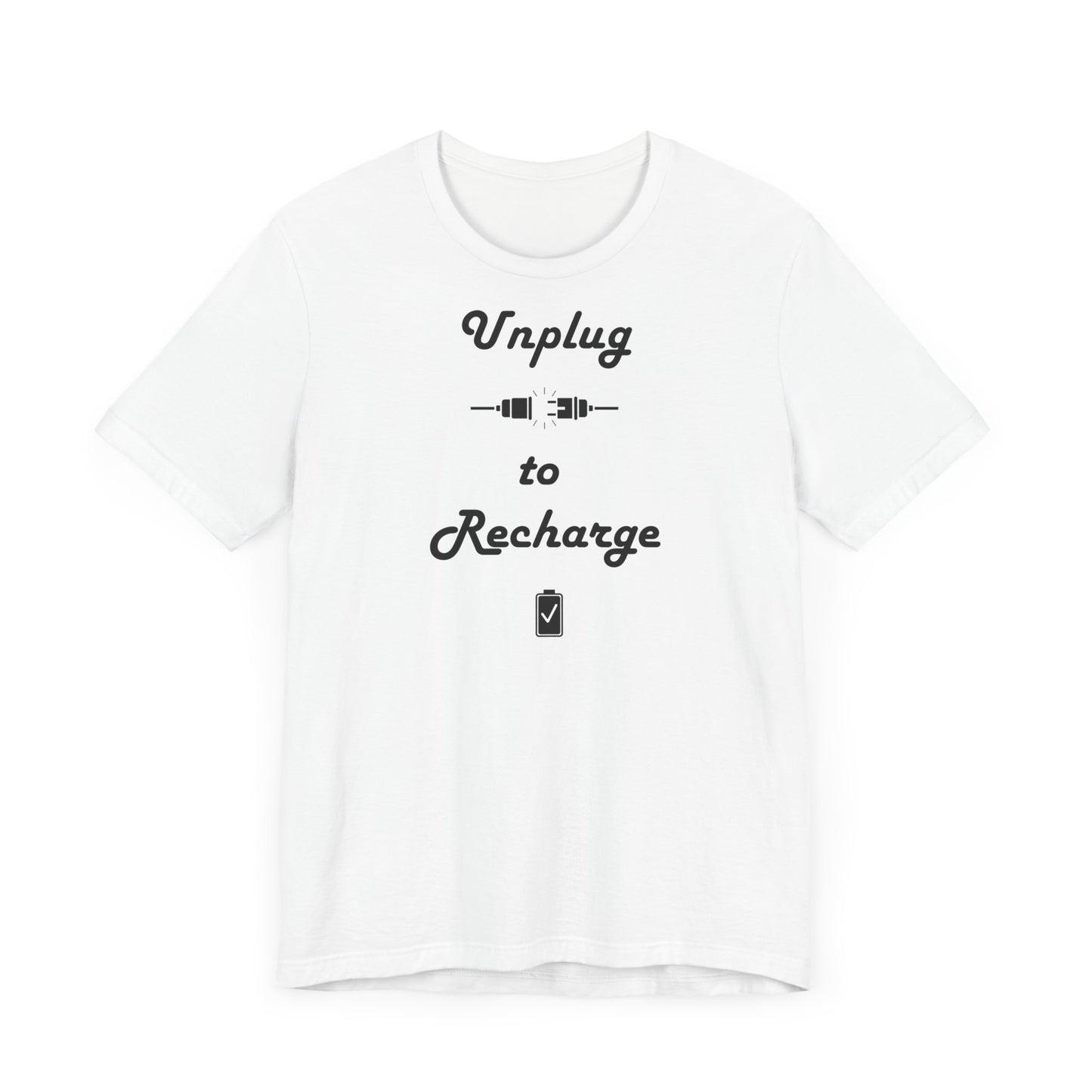 "Unplug to Recharge" Premium unisex jersey T-Shirt